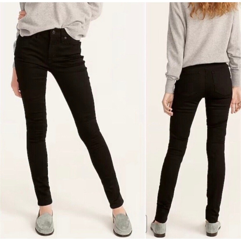 J.Crew Jeans 9" High-Rise Toothpick size 31 Black Skinny Jeans Womens H1878
